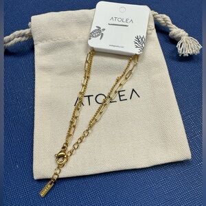 NWT Atolea Gold Waterproof Double-Layer Bracelet